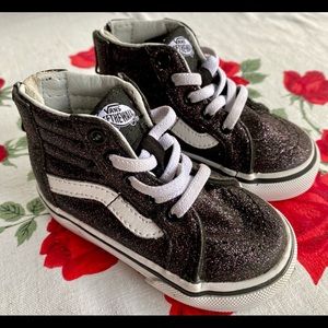 Baby Girl VANS Toddler High top Sneakers Size 4